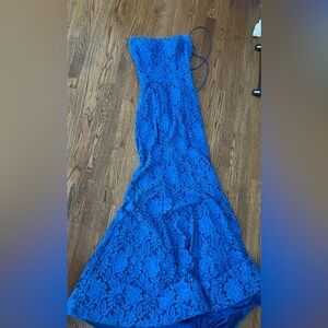 Sherri hill floor length royal blue prom dress